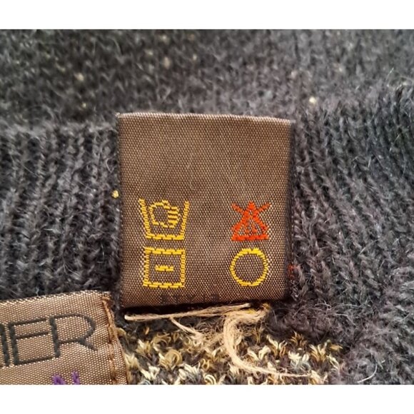 Vintage Sweater Mens Size XL Slouchy Abstract Multi-Color By Leo Chevalier - Picture 8 of 9